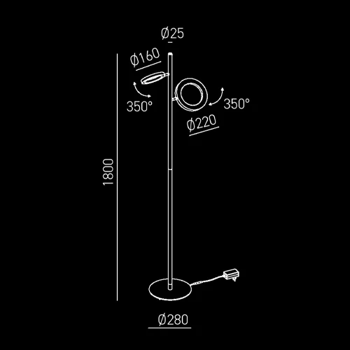 Polo Double disegno lampade da terra lucecontrocorrente