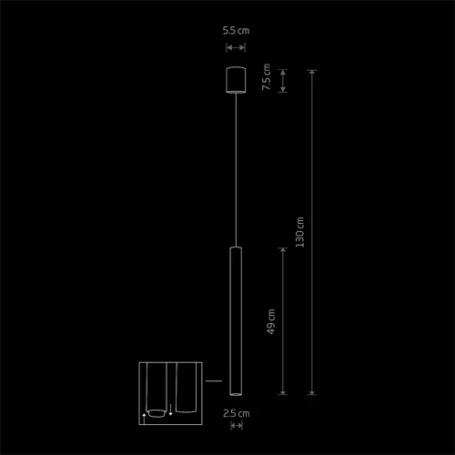 Tubino 49 disegno sospensione lucecontrocorrente