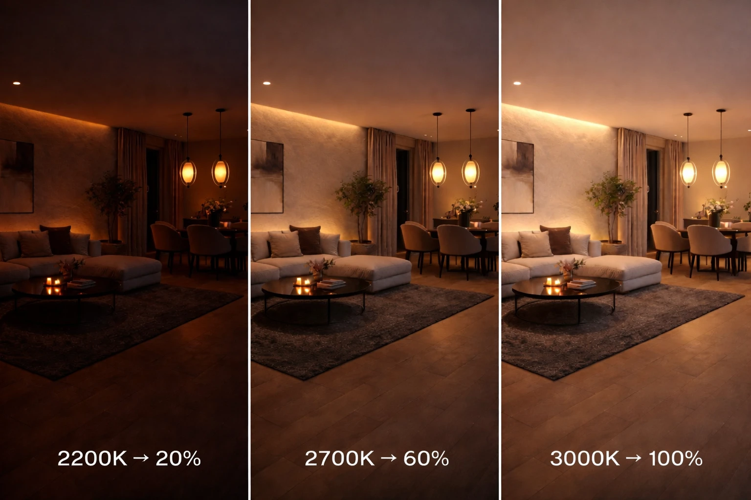 Illuminazione dinamica: la luce che segue il ritmo della giornata, temperatura colore - LuceControCorrente