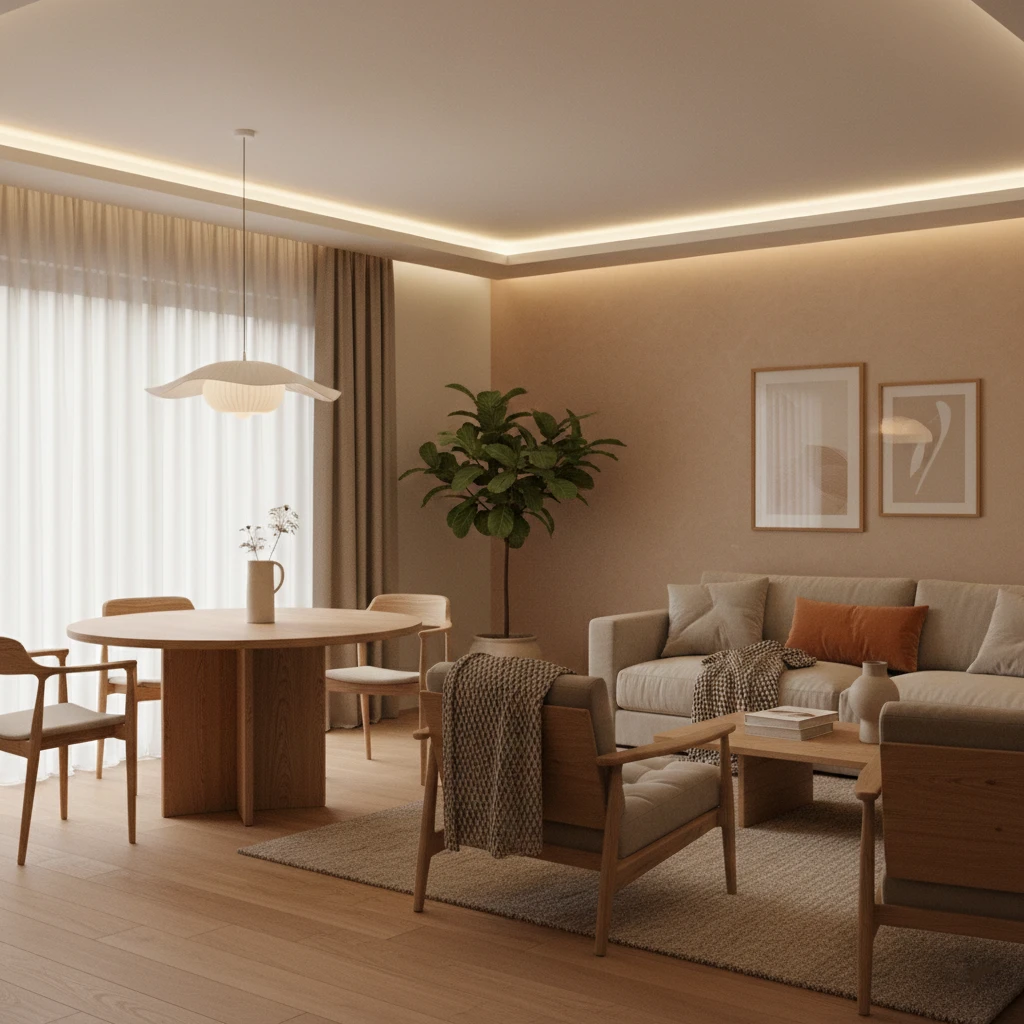 Lampade moderne per il salotto: Japandi il nordico evoluto - LuceControCorrente