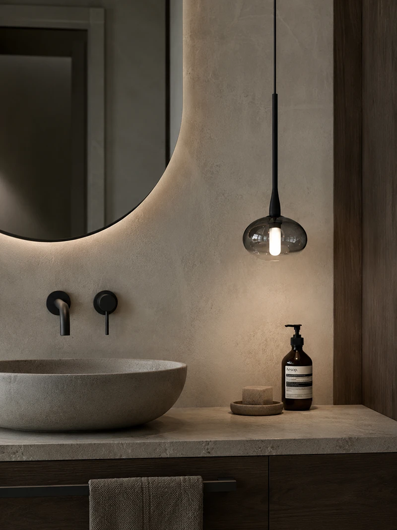 Un progetto di illuminazione bagno su misura - LuceControCorrente